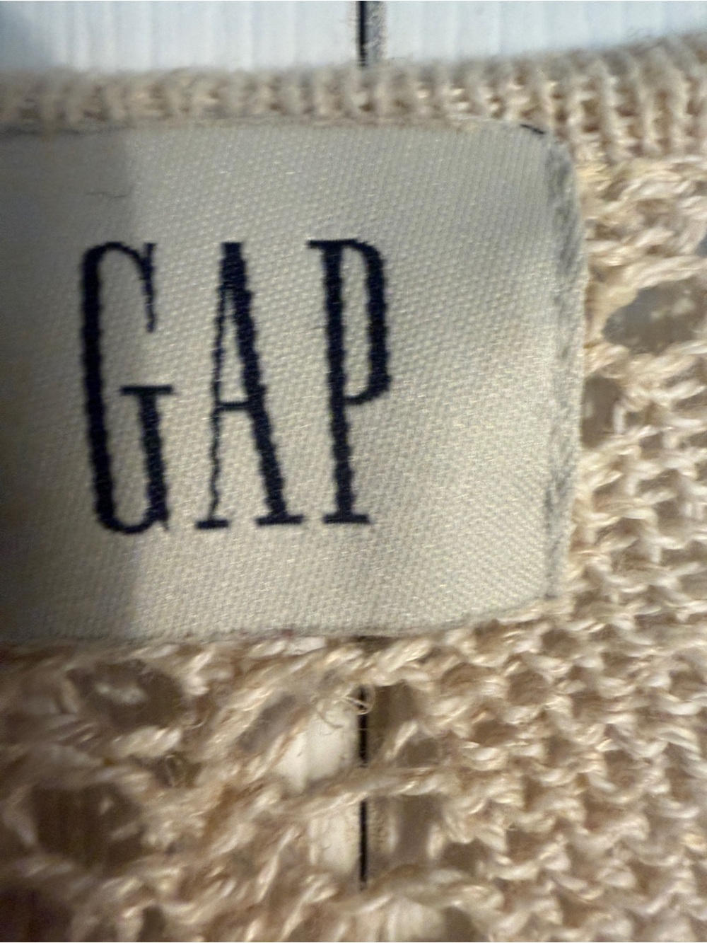 Vintage gap linen and cotton blend cardigan size medium - Picture 2 of 9